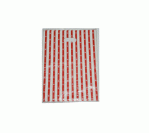 White and Red Stripes Plastic Bags - 19X25cm